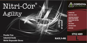 Nitri-Cor Agility Black Nitrile (6 mil) | Case of 1000
