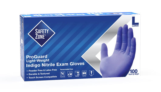 ProGuard Indigo Nitrile Gloves (3.6 mil) | Exam Grade | Case of 1000