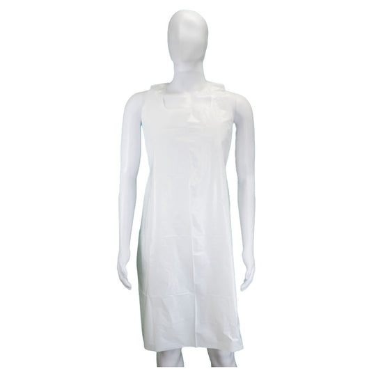 (1000/Case) Novus 2mil White Disposable Poly Apron