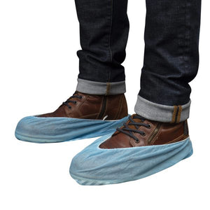 (400/Case) Blue Shoe Covers with Non-Skid Tread