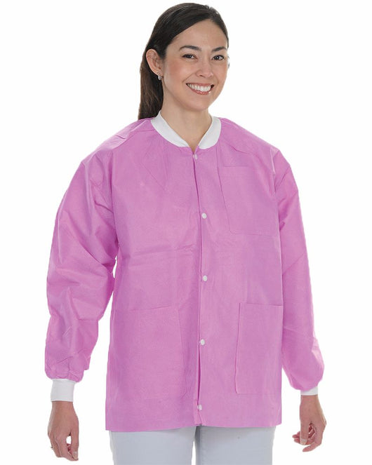 (10/Pack) Valumax Heavy Weight Disposable Lab Jackets - Purples