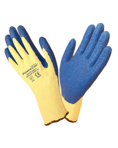 (12 Pairs) Power-Cor™ Kevlar Rubber Palm Coated Knit Gloves