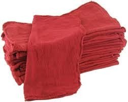 Red 100% Cotton Shop Towels (500 per case)
