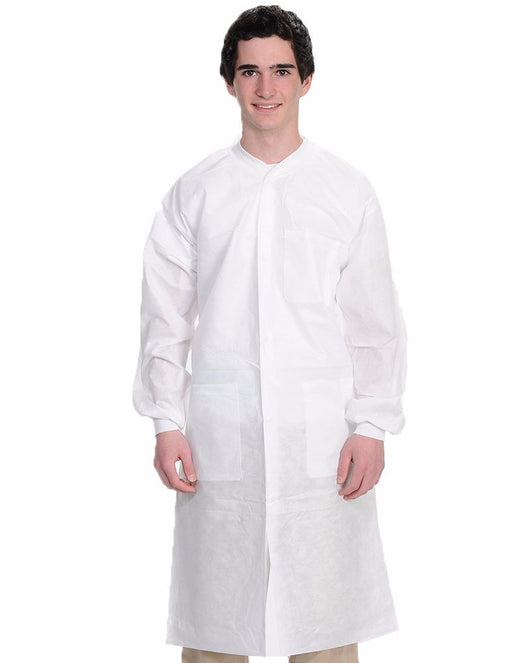 Valumax Medium Weight Knee Length Disposable Lab Coats