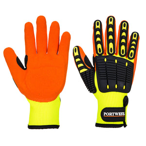 (3/Case) Portwest Yellow Anti - Impact Grip Glove
