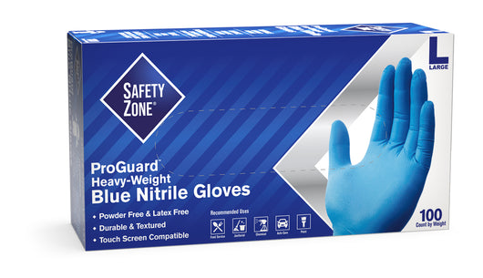 ProGuard Blue Nitrile Gloves (6.8 mil) | Exam Grade | Case of 1000