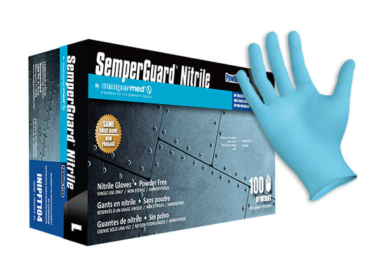 SemperGuard Blue Nitrile Gloves (5 mil) | Industrial Grade | Case of 1000
