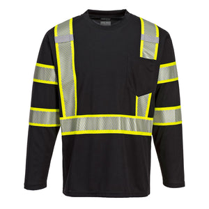 Portwest Iona Plus Long Sleeve T-Shirt Black