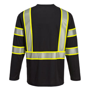 Portwest Iona Plus Long Sleeve T-Shirt Black