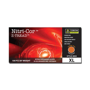 Nitri-Cor Z-Tread Hi-Viz Nitrile Gloves (6 mil) | Case of 1000