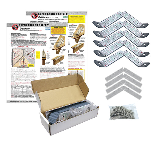 D-Minus Anchor Gray Powder Coating 11ga Steel w/ Fasteners and Butyl Flashing Strips - 10pc Retail Box