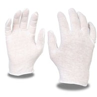 Men's Light Weight White 100% Cotton Lisle Inspection Gloves - Size XL