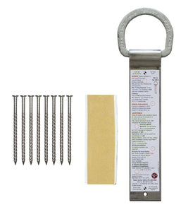 RS-10 Anchor 20ga. 430SST w/Stamped Dacromet D-ring. Single Hole Size w/ Butyl Strips +8pc SST Nail Pack