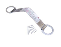 Retro-Fit Anchor 20ga. 430SST w/Stamped Dacromet D-ring. Single Hole Size w/ Butyl Strips +8pc SST Nail Pack