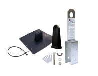 ARS 2x4 Fall Arrest Anchor Kit 14ga. SST+PVC Flashing+Stem Cover Black+Zip Tie Tether Strap+Fastener Pack