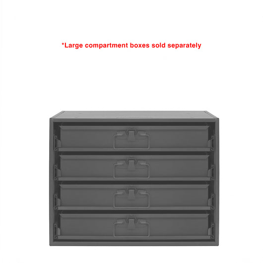 Durham Easy Glide Slide Gray Steel Rack with 4 Sliding Drawer Racks