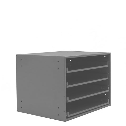 Durham Large Bearing Steel Gray Slide Rack Holds 4 Compartment Boxes