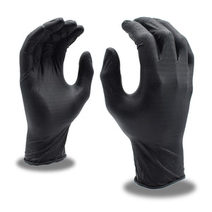 Nitri-Cor Z-Tread Black Nitrile Gloves (6 mil) | Case of 1000
