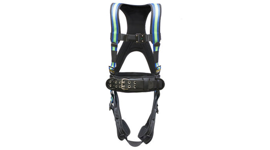 Deluxe™ Fully Padded Safety Harness – Blue/Green
