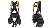 Deluxe™ Fully Padded Safety Harness w/ Tool Bag – Hi-Viz