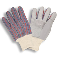 Leather Palm Knitwrist Gloves w/ Palm Patch