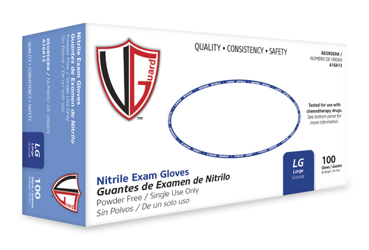 VGuard® Cobalt Blue Nitrile Gloves (5 mil) | Exam Grade | Case of 1000