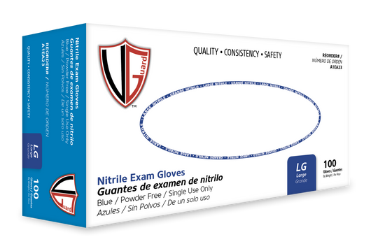 VGuard® Blue Nitrile Gloves (6 mil) | Exam Grade | Case of 1000