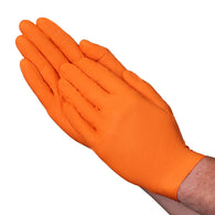 VGuard® Orange Diamond Textured Nitrile Gloves (8 mil) | Industrial Grade | Case of 1000