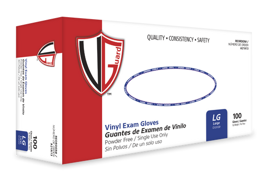 VGuard® Powder Free Clear Vinyl Gloves (4 mil) | Exam Grade | Case of 1000