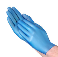 VGuard® Powdered Blue Vinyl Gloves (3 mil) | Industrial Grade | Case of 1000