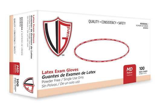 VGuard® Powder Free Latex Gloves (5.5 mil) | Exam Grade | Case of 1000