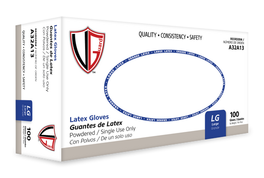 VGuard® Powdered Latex Gloves (4.5 mil) | Industrial Grade | Case of 1000