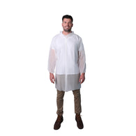 (30/Case) VGuard® 40gsm White Polypropylene Lab Coat w/ No Pockets