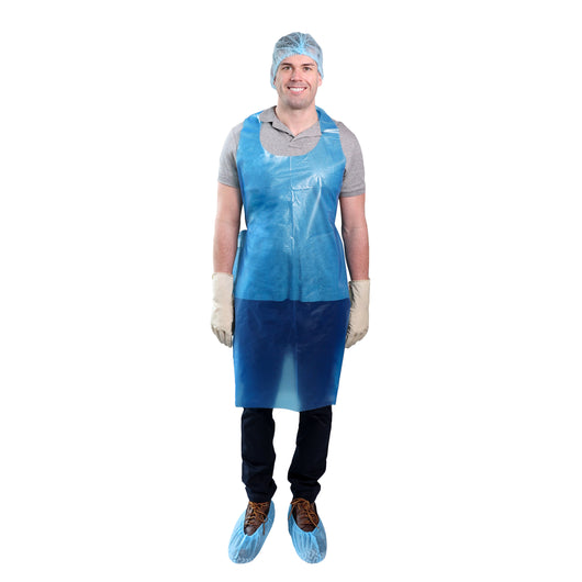 (500/Case) VGuard® 2 Mil Blue Polyethylene Apron