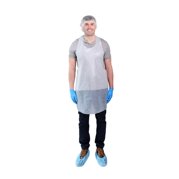 (1000/Case) VGuard® 1 Mil White Polyethylene Apron