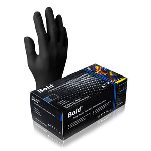 Aurelia Bold Black Nitrile Gloves (6 mil) | Exam Grade | Case of 1000