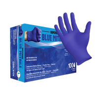 (81 Case/Full Pallet) GripStrong Cobalt Blue Nitrile Gloves (4 mil) | Industrial Grade | Case of 1000