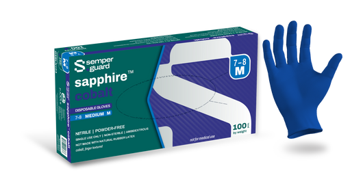 Semperguard® Sapphire™ Cobalt Blue Nitrile Gloves (4 mil) | Industrial Grade | Case of 1000