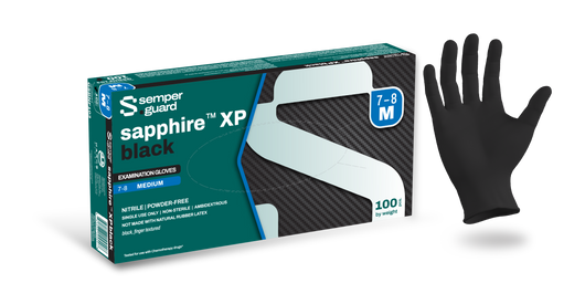 Semperguard® Sapphire™ XP Black Nitrile Gloves (4 mil) | Industrial Grade | Case of 1000
