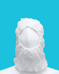 (1000/Case) Novus White Polypropylene Hood Cover - Extra Long - 46cm Length