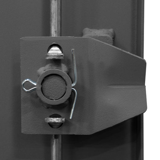 Durham Extra Heavy Duty Cabinet, 12 Gauge, 72 x 24 x 78, 4 Adjustable Shelves, Recessed Doors, Cast Iron Pad-lockable Handle, Gray