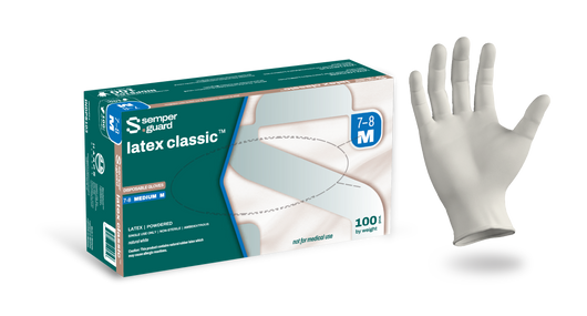 (70 Case/Full Pallet) Semperguard® Latex Classic™ Powdered (5 mil) | Industrial Grade | Case of 1000