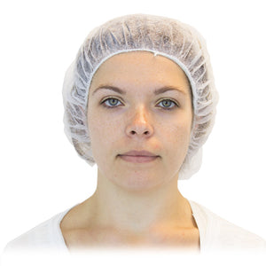 Safety Zone White Bouffant Caps | Case of 1000