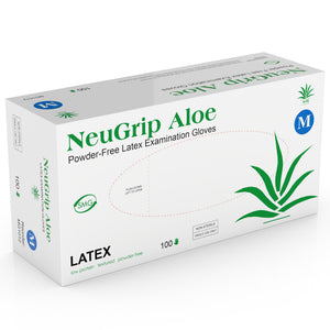 NeuGrip Aloe Green Latex PF (6.5 mil) | Exam Grade | Case of 1000