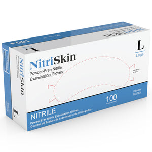 NitriSkin Blue Nitrile Gloves (5.5 mil) | Exam Grade | Case of 1000 (2X = 900)