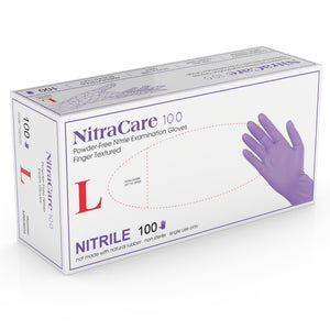 NitraCare Plus Nitrile Gloves (3.5 mil) | Exam Grade | Case of 1000 (2X = 900)