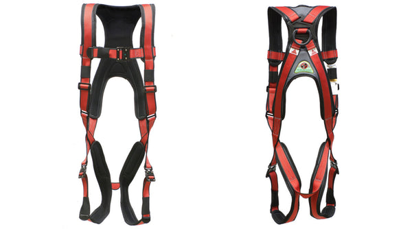 Pro-Deluxe™ Safety Fully Adjustable Light Weight Harness – Red