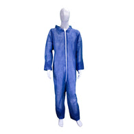 (25/Case) Novus Blue Polypropylene Disposable Coveralls w/ Open Wrists & Ankles