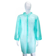 (30/Case) Novus Green Polypropylene Disposable Lab Coat w/ Open Wrists