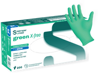 (30 Case/Full Pallet) Sempermed® Green X-free™ Green Nitrile Gloves (4 mil) | Exam Grade | 2000 gloves